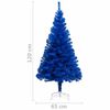 vidaXL &Aacute;rbol de Navidad preiluminado con luces y bolas azul 120 cm