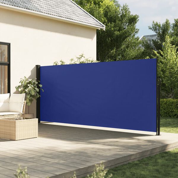 vidaXL Toldo lateral retr&aacute;ctil azul 160x300 cm