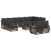 vidaXL Conjunto de sof&aacute;s de jard&iacute;n 13 uds. Gris y Gris Oscuro