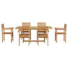 vidaXL Conjunto de Comedor de Jard&iacute;n 7 pcs Marr&oacute;n