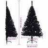 vidaXL &Aacute;rbol de Navidad Artificial Preiluminado Negro 120 cm PVC