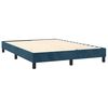 vidaXL Cama box spring colch&oacute;n y LED terciopelo azul oscuro 140x190 cm