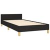 vidaXL Estructura de cama sin colch&oacute;n tela negro 100x200 cm