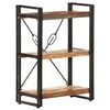 vidaXL Estantería de 3 niveles de madera maciza reciclada 60x30x80 cm