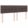vidaXL Estructura cama otomana colchones tela marrón oscuro 200x200cm