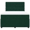 vidaXL Cama box spring con colch&oacute;n terciopelo verde oscuro 160x200 cm