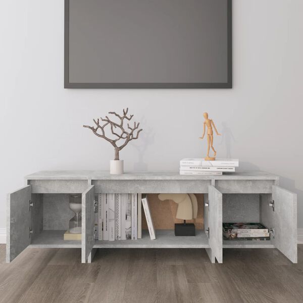 vidaXL Mueble de TV madera contrachapada gris hormigón 120x30x40,5 cm