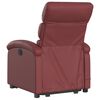 vidaXL Sill&oacute;n reclinable de masaje de pie cuero artificial rojo tinto