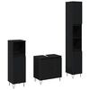 vidaXL Juego de muebles de ba&ntilde;o 3 pcs Roble Negro 30 x 30 x 190 cm