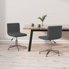 vidaXL Sillas de comedor giratorias 2 unidades terciopelo gris oscuro