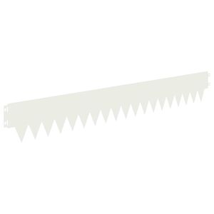 vidaXL Borde de C&eacute;sped 10 uds. 103 x 15 cm Acero Blanco