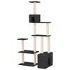 vidaXL &Aacute;rbol para gatos con postes de sisal Gris oscuro 177,5 cm