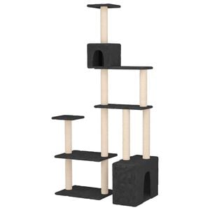 vidaXL &Aacute;rbol para gatos con postes de sisal Gris oscuro 177,5 cm