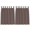 vidaXL Cortinas Opacas con Anillas 2 uds. Marr&oacute;n Oscuro 140 x 140 cm