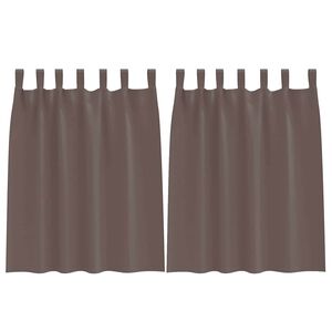 vidaXL Cortinas Opacas con Anillas 2 uds. Marr&oacute;n Oscuro 140 x 140 cm