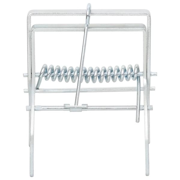 vidaXL Trampas para topos 4 unidades acero galvanizado plateado