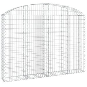 vidaXL Cesta gaviones forma arco hierro galvanizado 200x30x140/160 cm