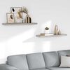 vidaXL Estantes flotantes pared 2 uds gris hormig&oacute;n MDF 90x23,5x3,8 cm
