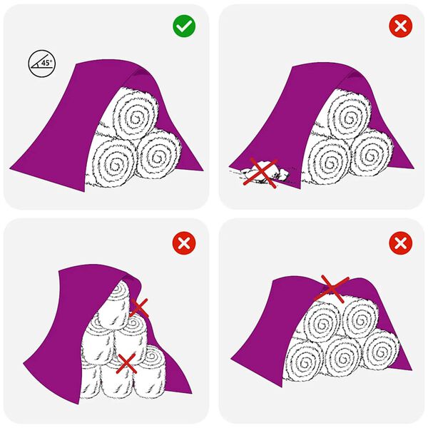 vidaXL Lona para pajar 9,8x12,5 m 140 g/m&sup2; polipropileno