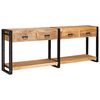vidaXL Mesas consola 2 uds. Marr&oacute;n 200 x 33 x 75 cm