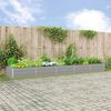 vidaXL Jardinera Gris Claro 195 x 100 x 45 cm Acero Galvanizado