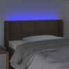 vidaXL Cabecero con LED de tela gris taupe 93x16x78/88 cm
