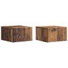 vidaXL Mesita de Noche de Pared 2 uds. Madera envejecida