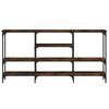 vidaXL Mesa consola madera de ingenier&iacute;a roble ahumado 160x29x80 cm