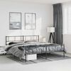 vidaXL Estructura cama sin colchón con estribo metal negro 183x213 cm