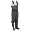 vidaXL Vadeador de pecho con botas y cintur&oacute;n verde oscuro talla 46