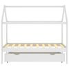 vidaXL Estructura cama niños con cajón madera pino blanco 80x160 cm