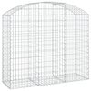 vidaXL Cesta gaviones forma arco hierro galvanizado 150x50x120/140 cm