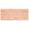 vidaXL Tablero mesa madera tratada borde natural marrón 120x50x(2-4)cm