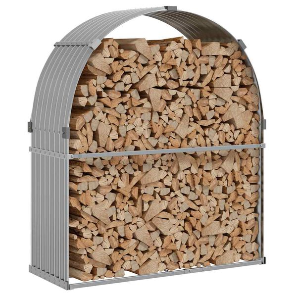 vidaXL Le&ntilde;ero de acero galvanizado gris claro 120x45x140 cm