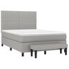vidaXL Cama box spring con colch&oacute;n tela gris claro 140x190 cm