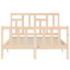 vidaXL Estructura de cama sin colchón madera maciza de pino 140x190 cm