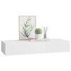 vidaXL Estante con cajón de pared MDF blanco 60x23,5x10 cm