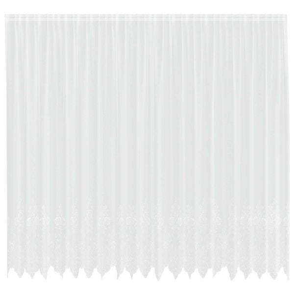 vidaXL Cortina de Encaje con cortinas Floral 260 x 500 cm Poli&eacute;ster