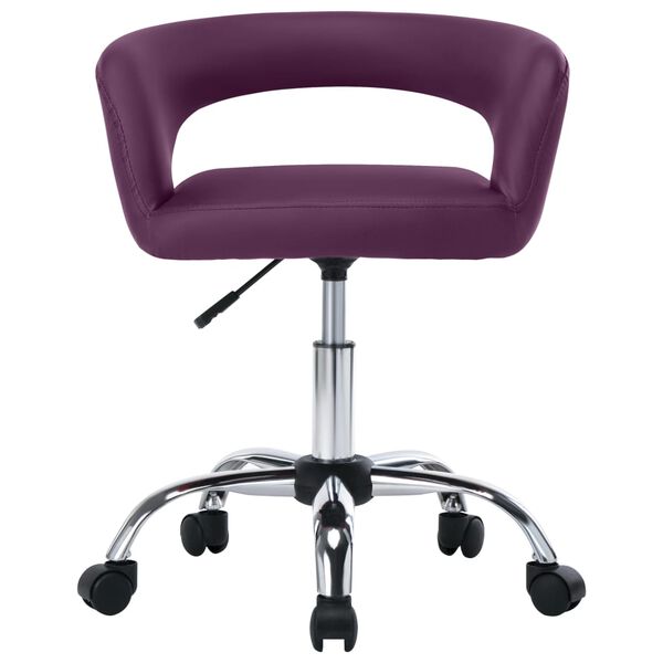 vidaXL Sillas de comedor 4 unidades cuero sint&eacute;tico morado