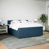 vidaXL Cama box spring con colch&oacute;n terciopelo azul 180x200 cm