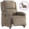 vidaXL Sill&oacute;n reclinable el&eacute;ctrico de cuero sint&eacute;tico color capuchino
