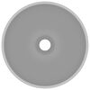 vidaXL Lavabo de lujo redondo cerámica gris claro mate 32,5x14 cm