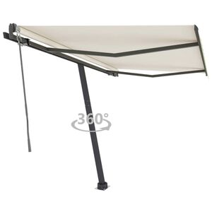 vidaXL Toldo de pie autom&aacute;tico crema 350x250 cm