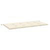vidaXL Coj&iacute;n de banco de jard&iacute;n tela Oxford crema 120x50x3 cm