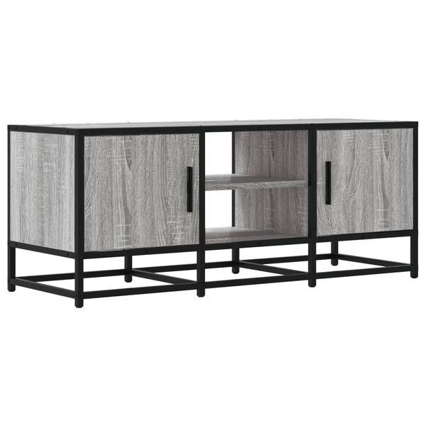 vidaXL Mueble TV metal y madera ingenier&iacute;a gris Sonoma 100x35x41 cm