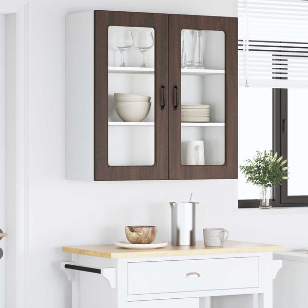 vidaXL Mueble de Cocina con estante Roble Marr&oacute;n 80 x 31 x 80 cm