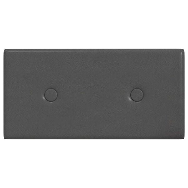 vidaXL Paneles de pared 12 pcs Gris 30 x 15 cm Cuero sint&eacute;tico