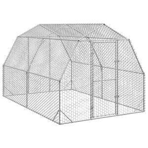 vidaXL Gallinero 2,5x4x2,25 m acero galvanizado