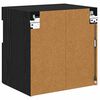 vidaXL Gabinetes de pared para TV 2 pcs Roble Negro 40 x 30 x 40 cm