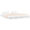 vidaXL Cama de palets de madera maciza de pino blanca 135x190 cm